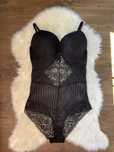 Pepco nowe czarne koronkowe body push up XL