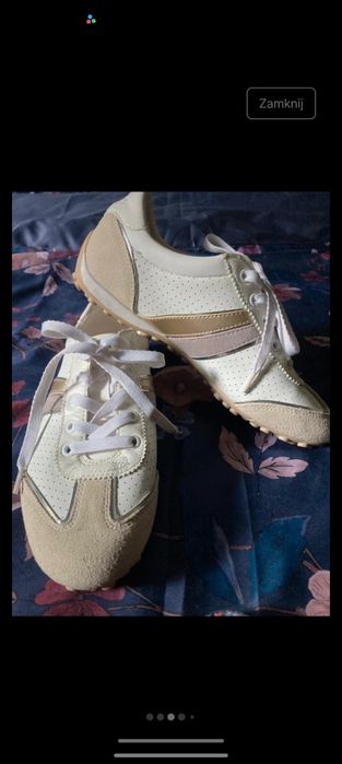 Skórzane kremowe buty Geox 40