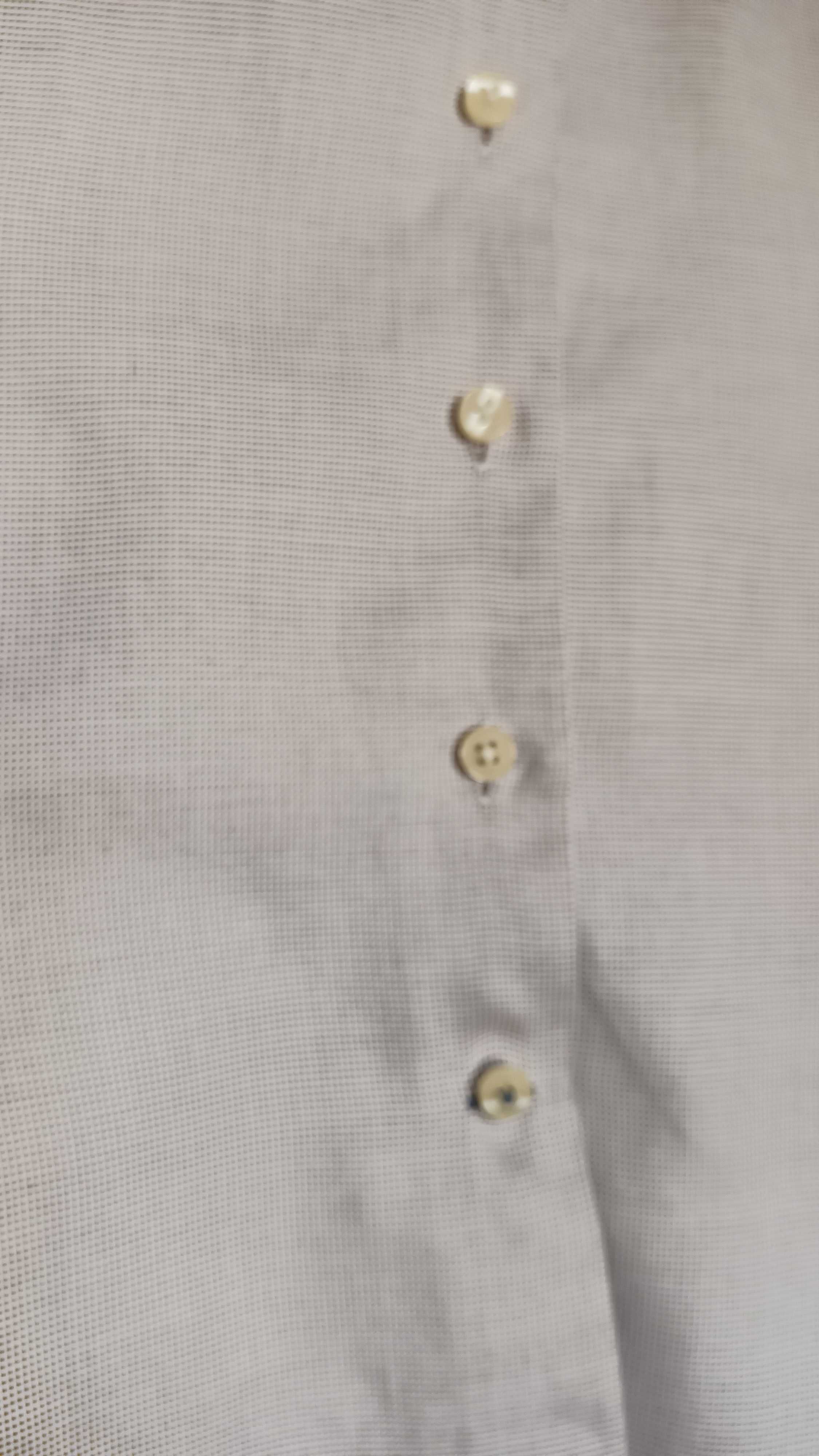 Camisa em branco e castanho da Sacoor