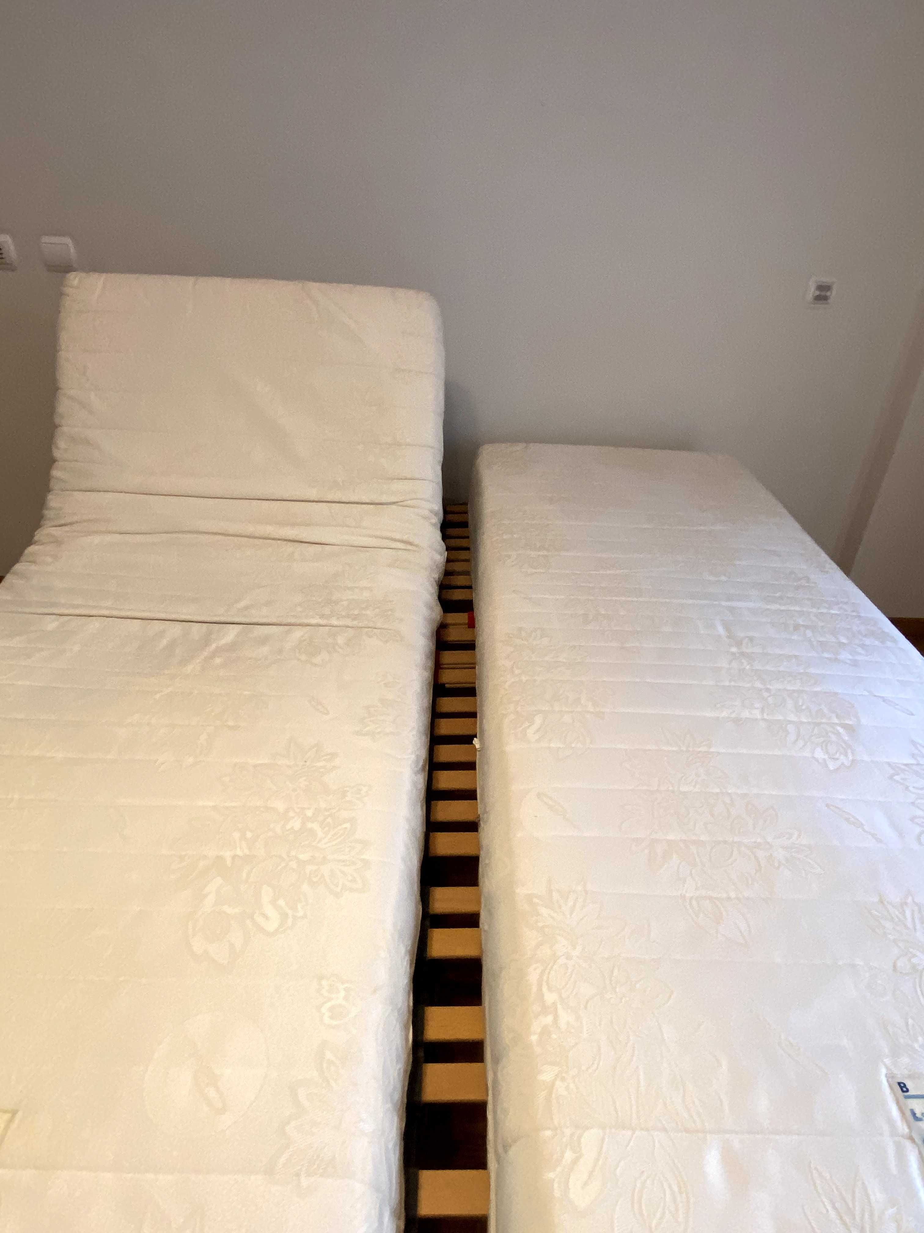 Cama elétrica articulada de casal + 2 colchões latex