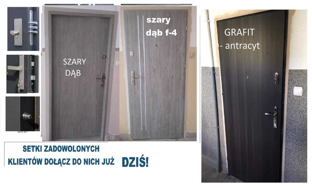 Drzwi WEJŚCIOWE zewnętrzne z MONTAŻEM do mieszkania w bloku klatkowe