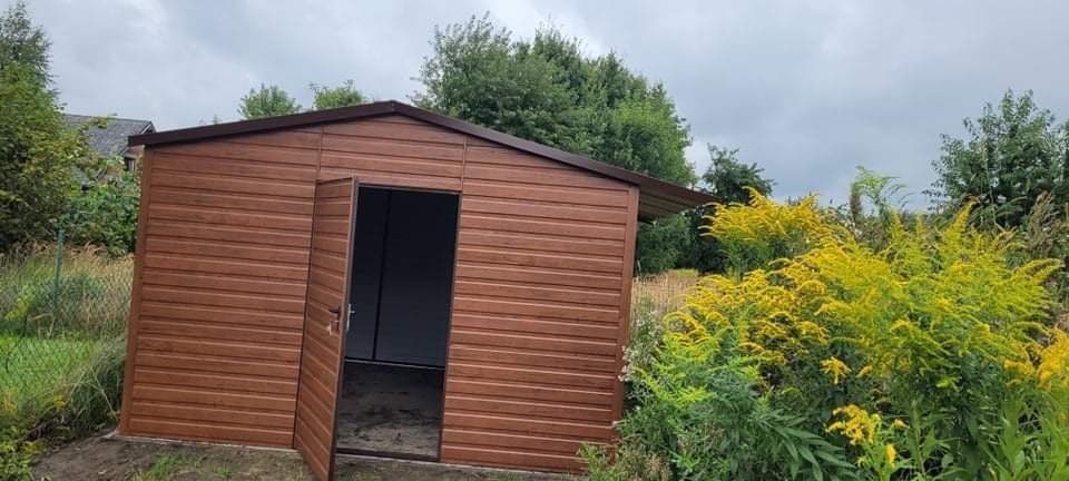 Garaże blaszane, Hale, Wiaty, Domki ogrodnicze