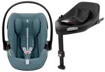 CYBEX fotelik dla noworodka Cloud G i-Size | Stormy Blue Plus | Baza