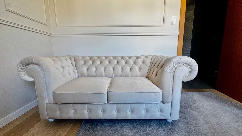 Chesterfield Sofa Pikowana Cambridge 2 osobowa z funkcją spania