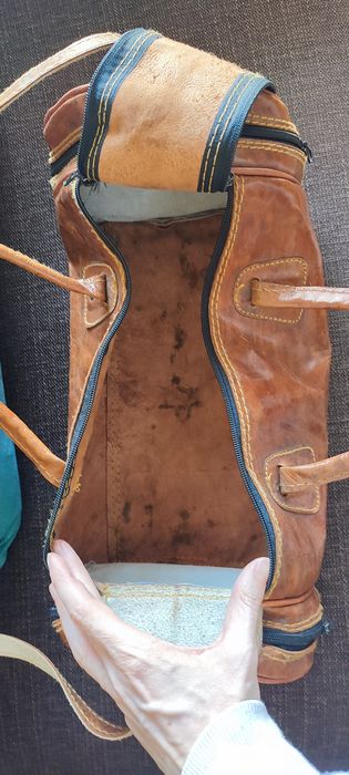Saco de Desporto ou Viagem, em Couro, Pele Genuína