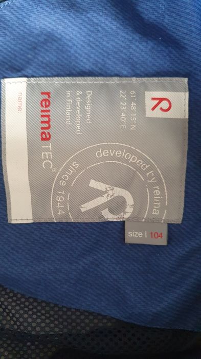 REIMA GO kombinezon przeciwdeszczowy nieocieplany 104