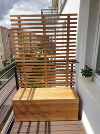 Nowoczesna skrzynia balkonowa z pergolą donica pergola balkon ogród