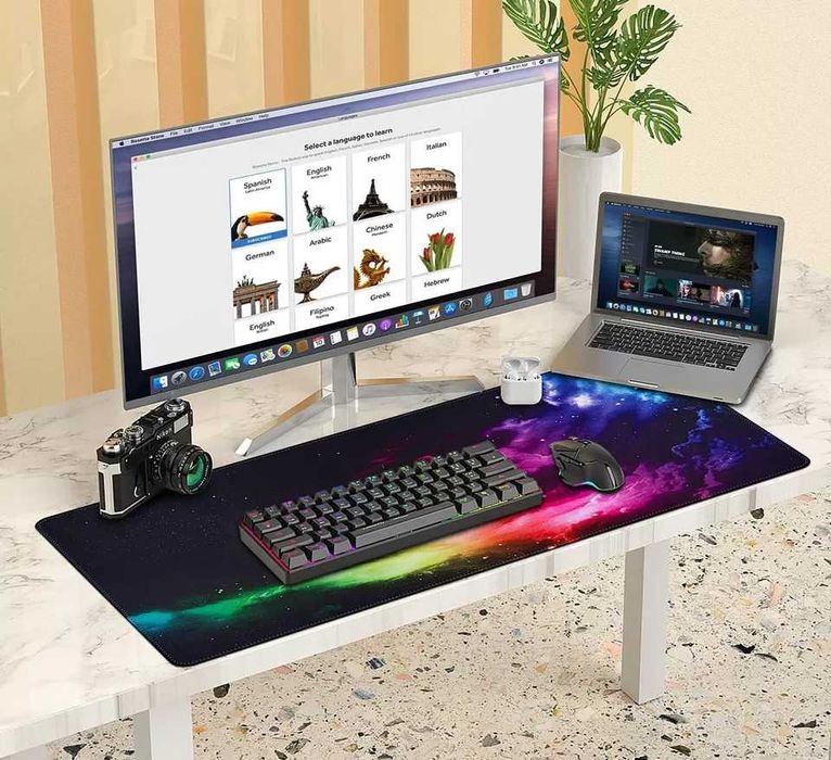 Duża podkładka gamingowa pod mysz myszkę na biurko dla graczy 80x30