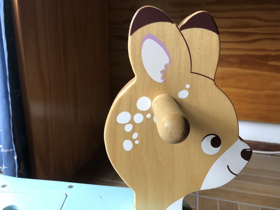 Triciclo veado de madeira