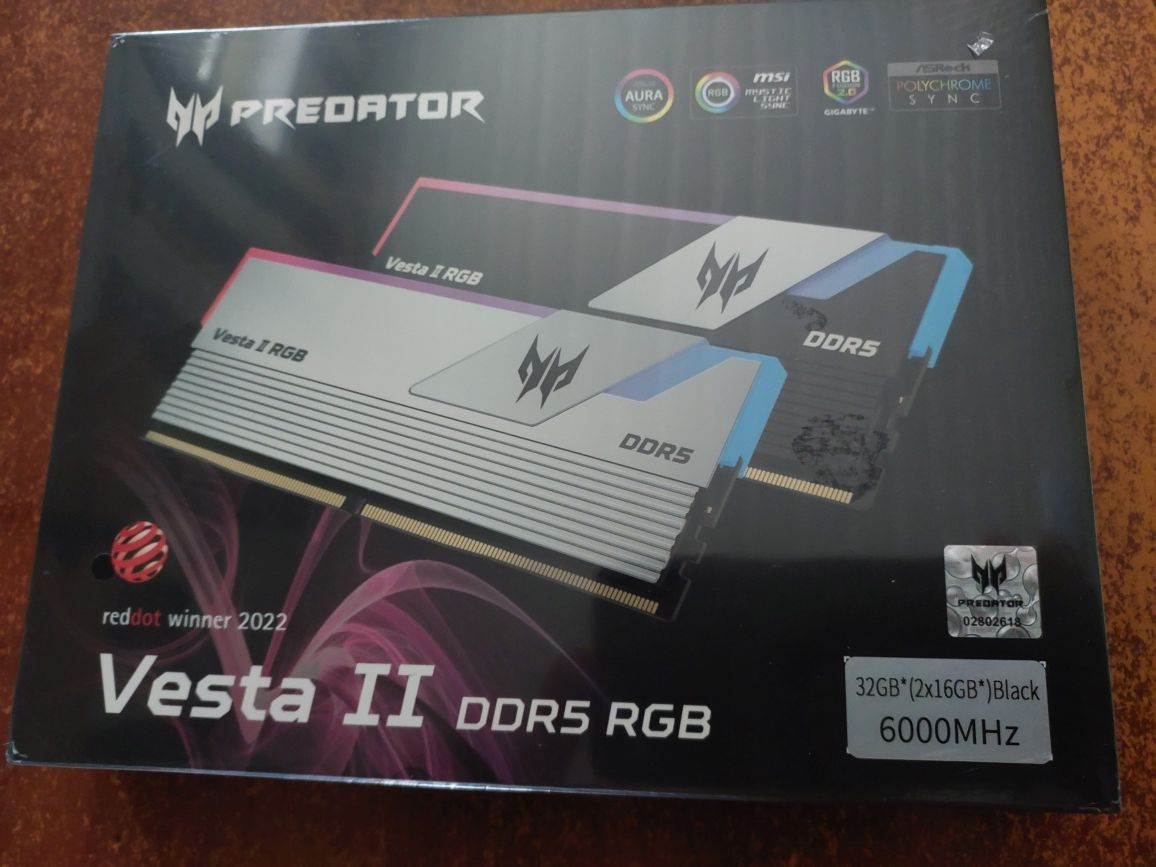 ACER PREDATOR Vesta RGB DDR5 32GB(2x16GB) 6000MHz cl28