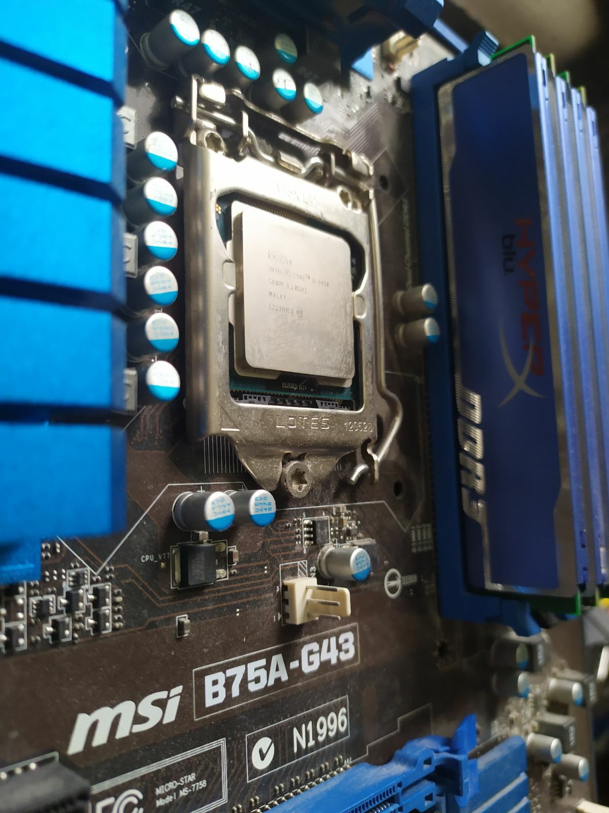Ігровий комплект i5 3450 (3.5ghz), msi B75A-G43, 12gb ddr3 1600mhz
