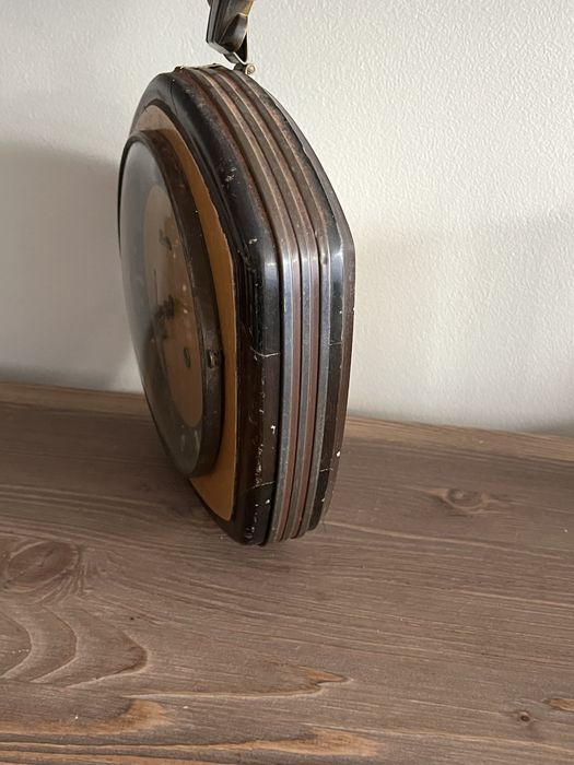 Stary zegar wiszący Florida mechaniczny drewno