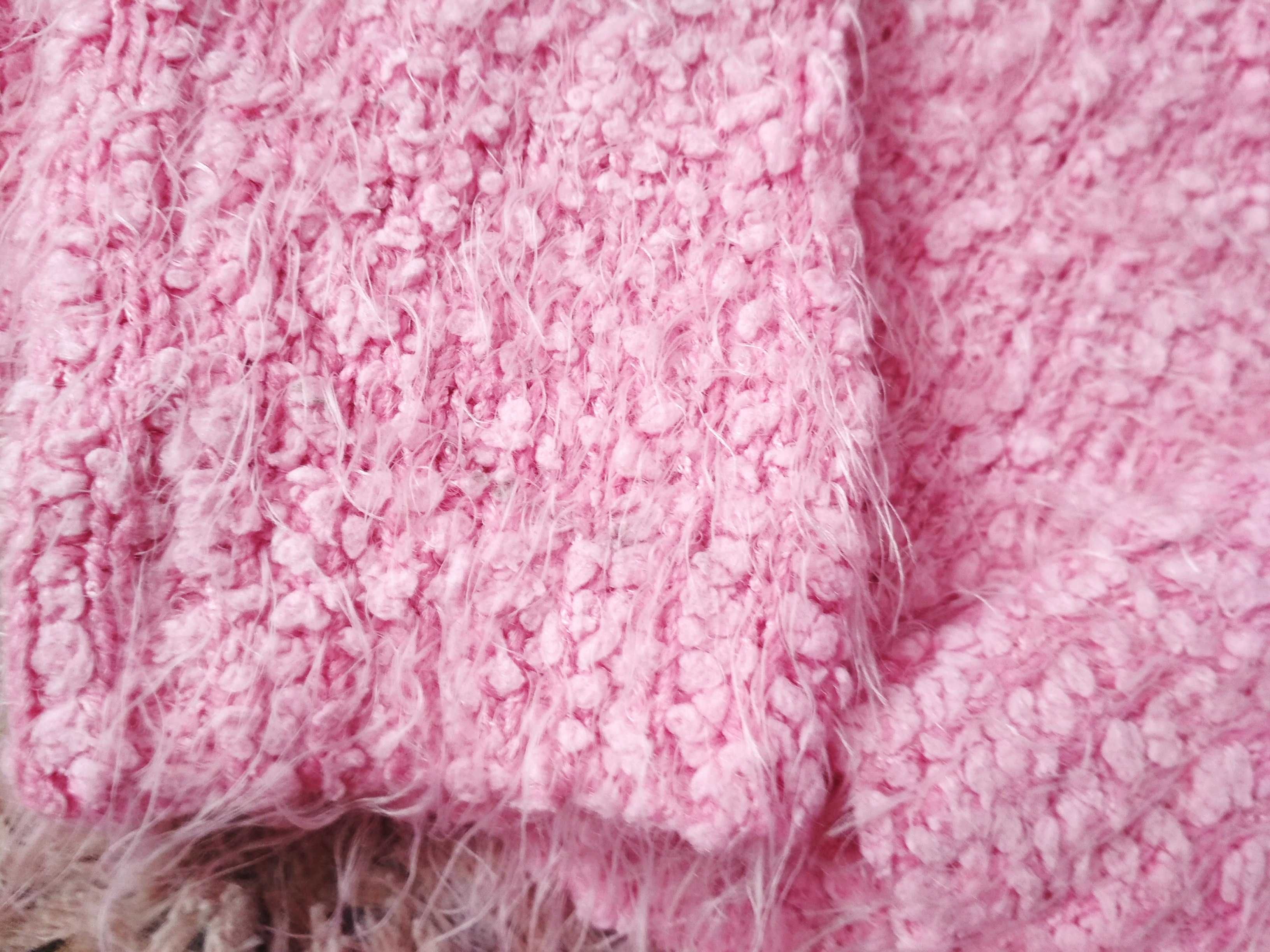 Krótki sweterek różowy r. 146/152