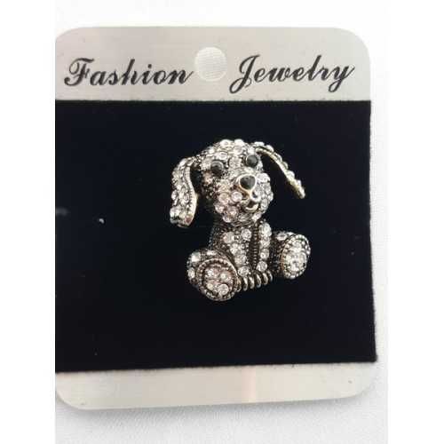 Украшение Собачка бриллиантовая Fashion Jewelry бижутерия