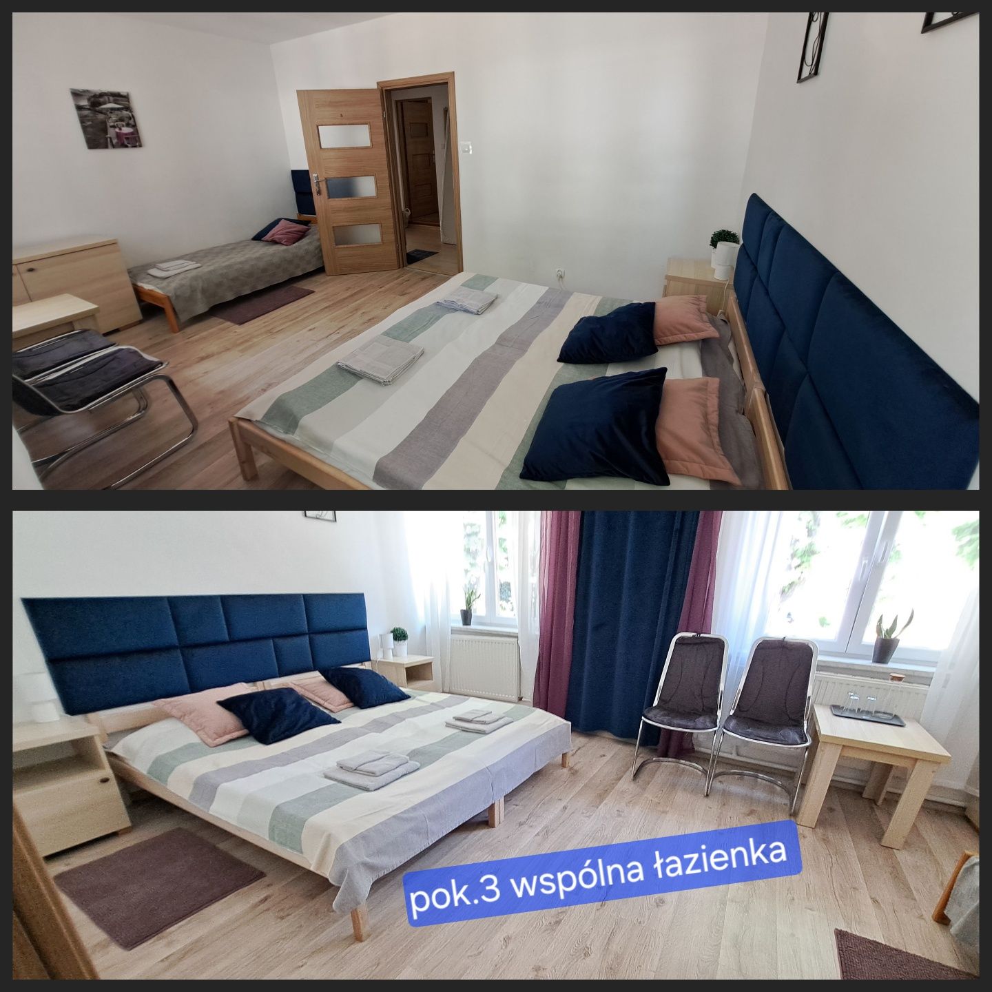 Pokoje noclegi mazury Mrągowo centrum przy fontannie nad jeziorem Czos