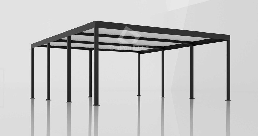 CarPort PREMIUM - wiata samochodowa 6x5,5 - antracyt  CP109