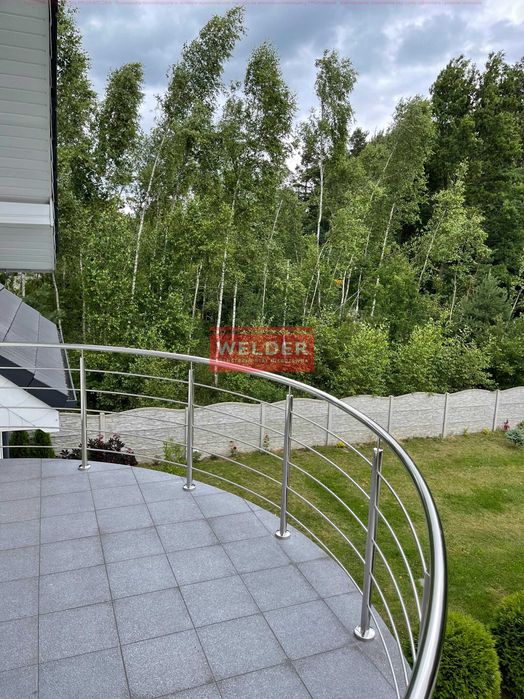 Balustrada stal nierdzewna harfa malowana antracyt