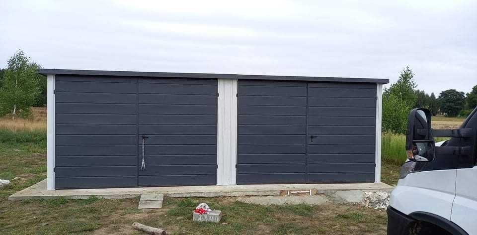 Garaż blaszany 7x5 solidna konstrukcja Hale Na raty Wiaty