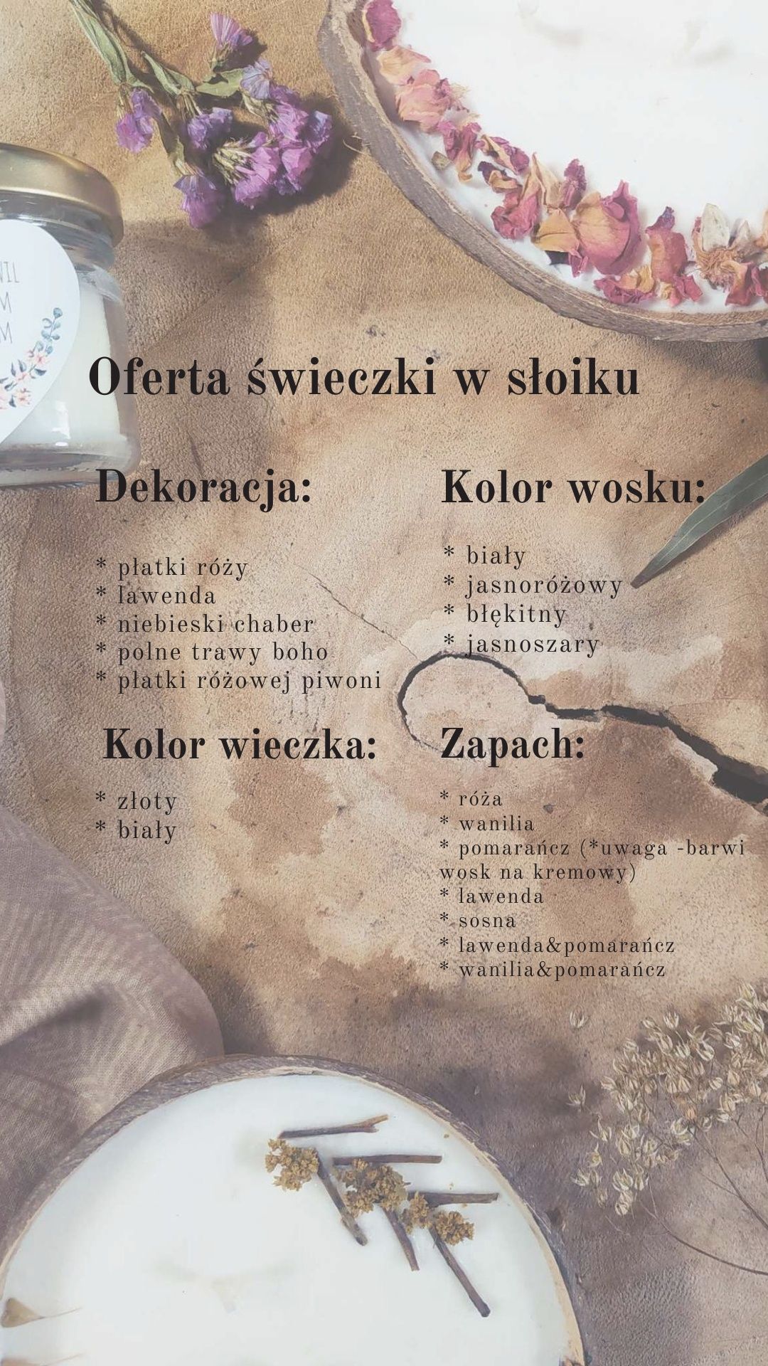 Świeczki podziękowanie dla gości ślub wesele panieński roczek urodziny