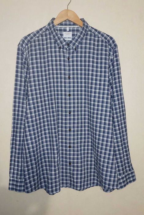 Неношеная 2XL OLYMP Красивая Слегка Плотная рубашка в клетку