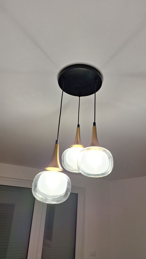 Lampa wiszaca Italux Konilla 3 punktowa G9 mosiadz