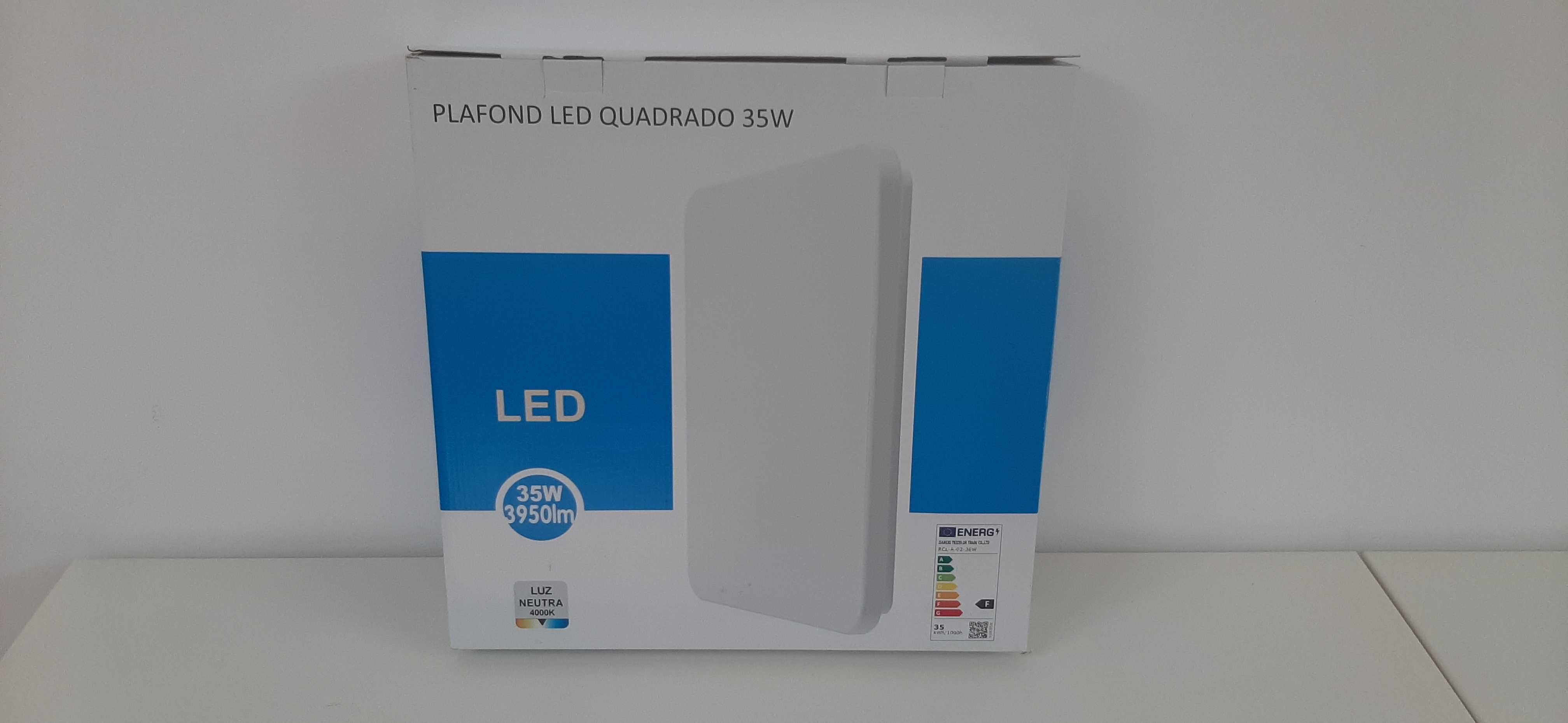 Plafon led quadrado novo 35w