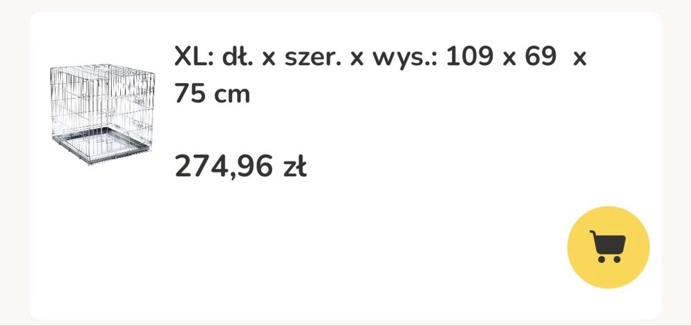 Klatka dla zwierząt duża