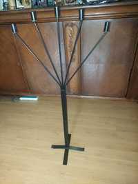 Modern metalowy pięcioramienny stojący świecznik wys. 105cm Tanio