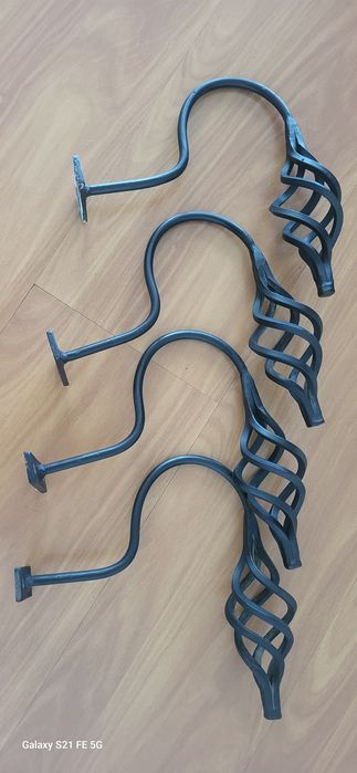 Acessório cortinas em ferro preto