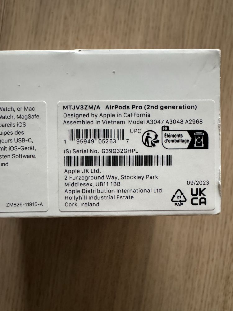Nowe oryginalne Aipods Pro 2