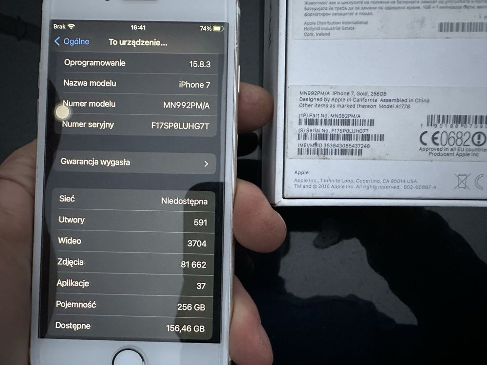 iPhone 7 256 GB idealny
