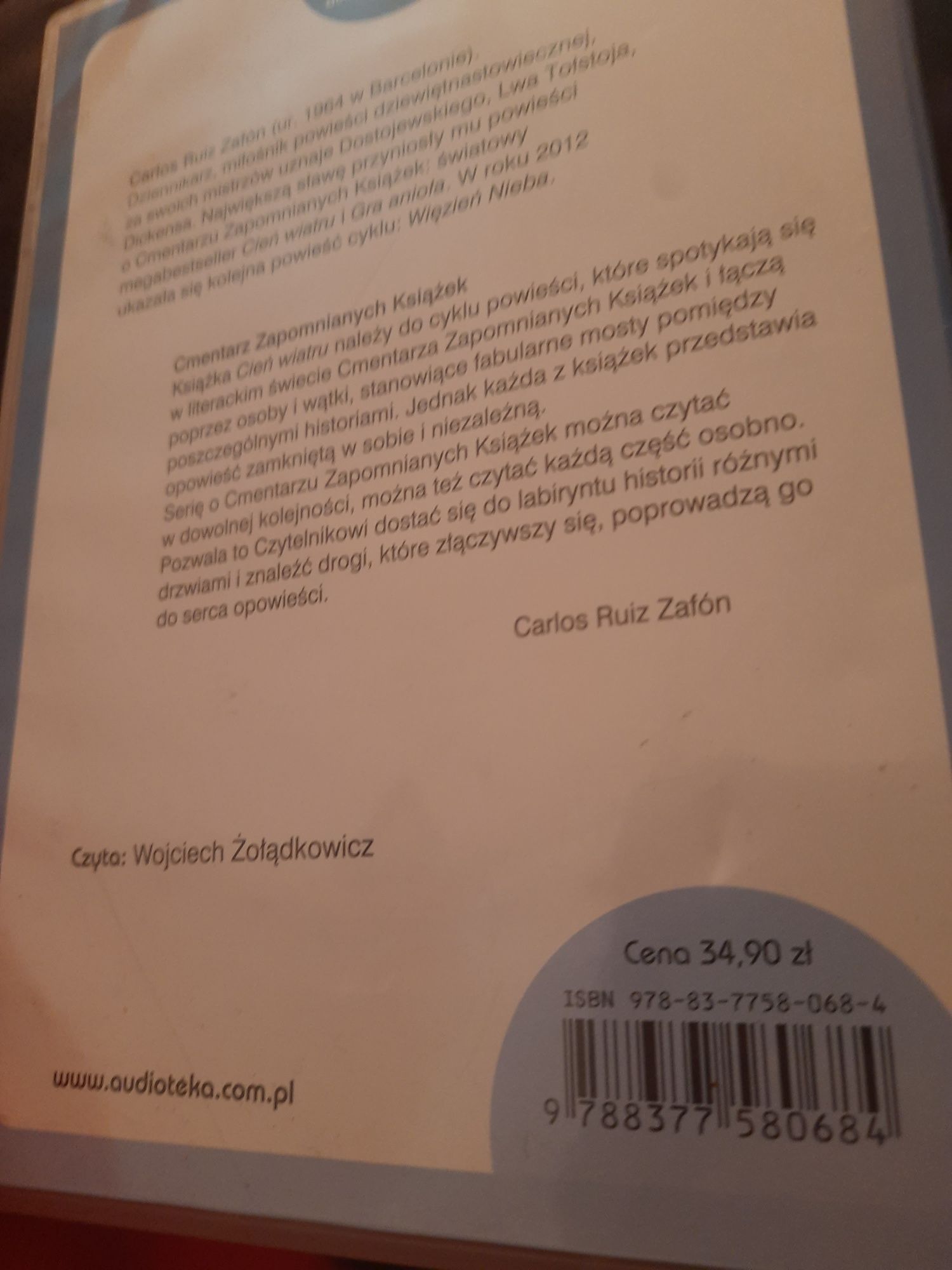 Cień Wiatru audiobook powieść Zafón