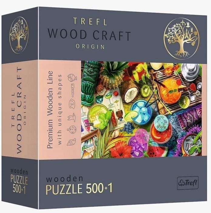 Puzzle Drewniane 500+1 Kolorowe Koktajle Trefl
