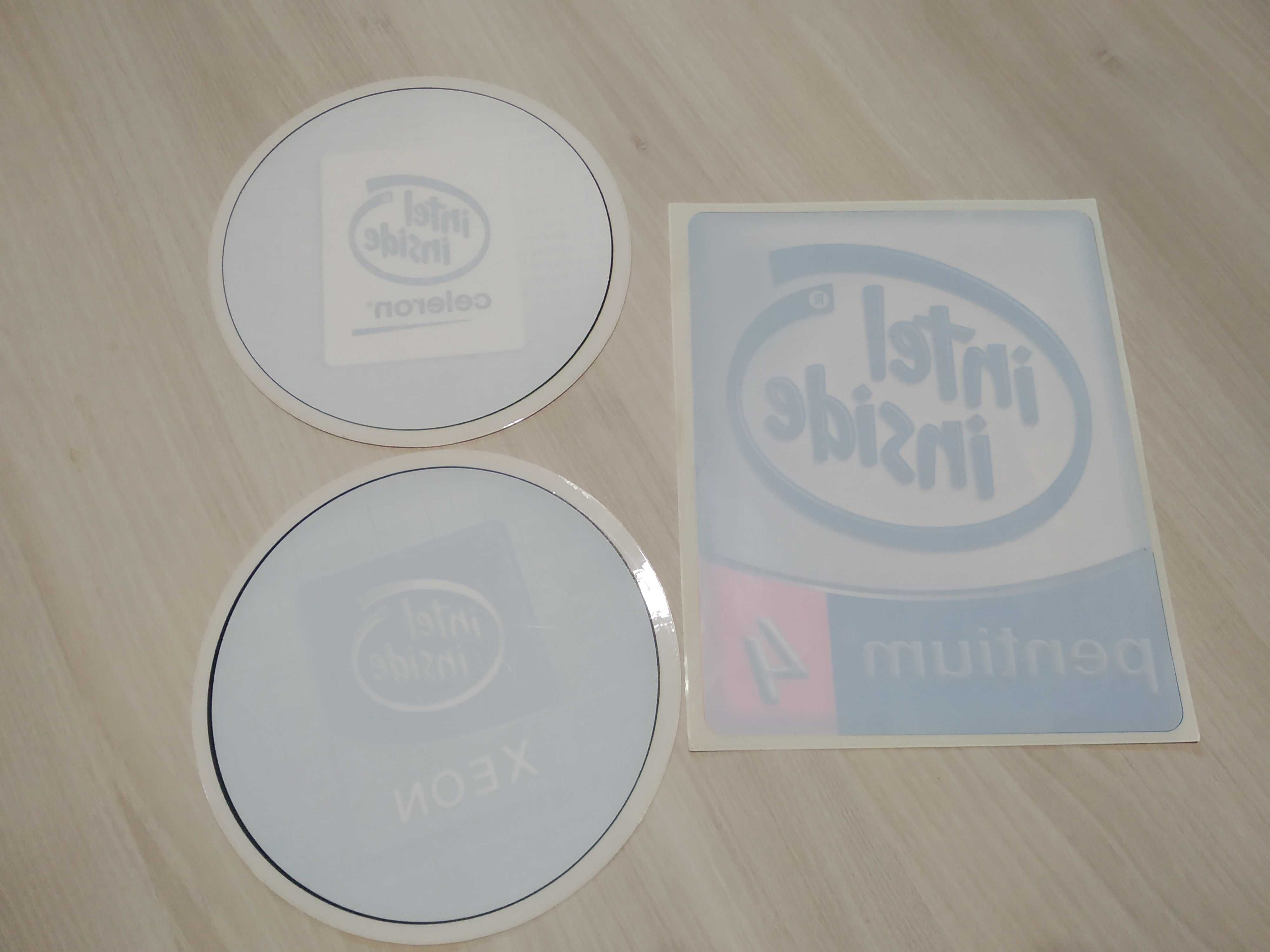 Intel Inside большие наклейки переводки на стекло
