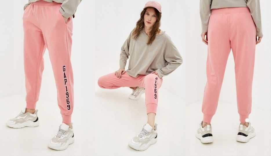 GAP dresy spodnie dresowe joggersy różowe oryginał XL