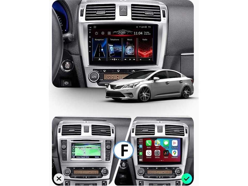 Radio samochodowe Android Toyota Avensis (9", silver) 2008.-2015