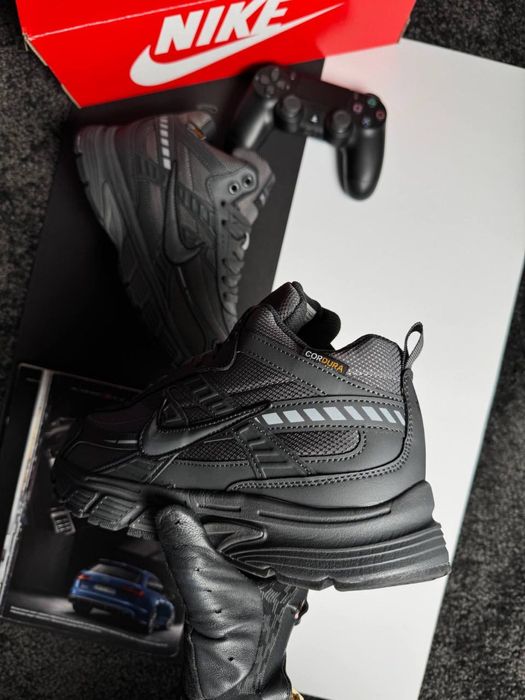 Чоловічі кросівки найк на хутрі Nike Initiator High Fur Grey [41-46]