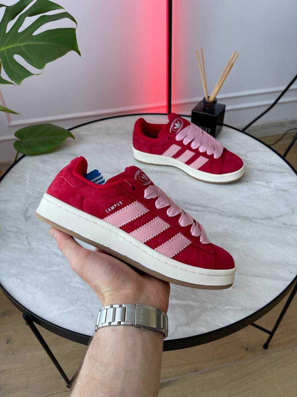 ЗНИЖКА! 40 (25.5 см) Adidas Campus адідас кампус червоні кеди замшеві