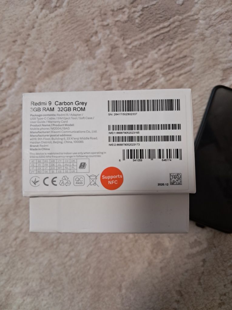 Redmi 9 Garbon Grey 3gb ram 32gb rom