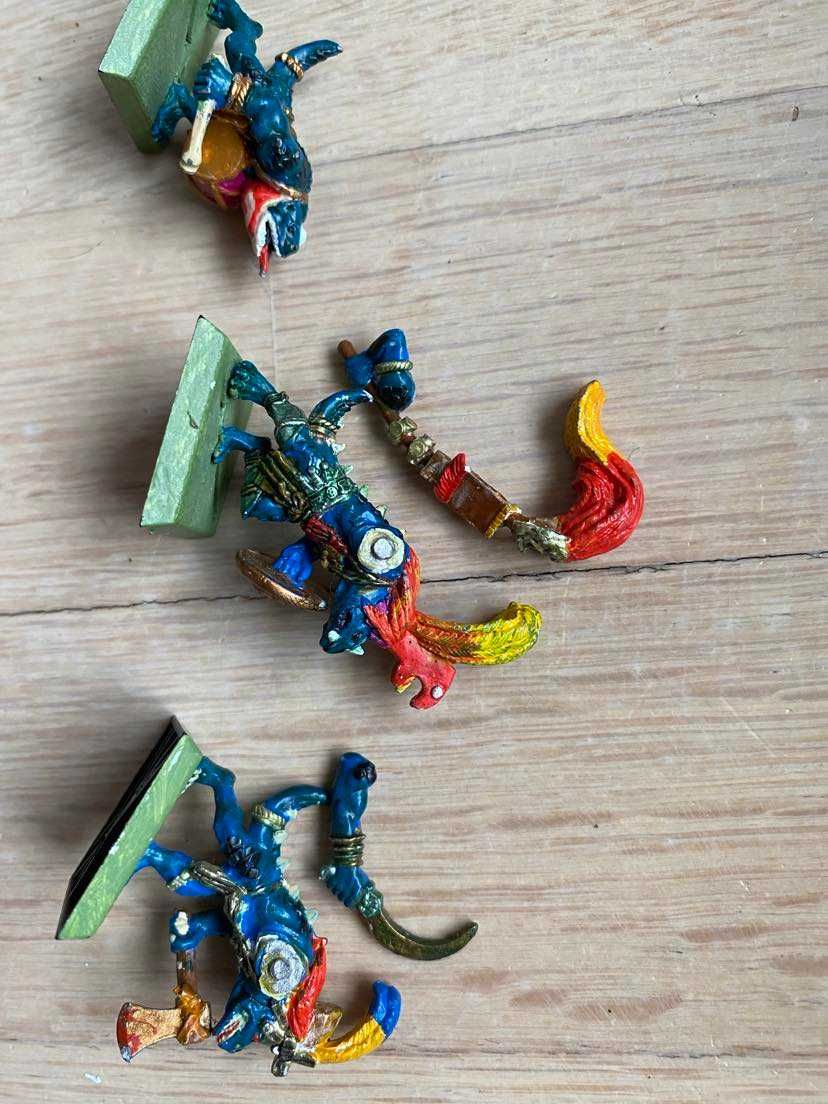 Warhammer lizardmen - Saurus command group metal 5 edycja