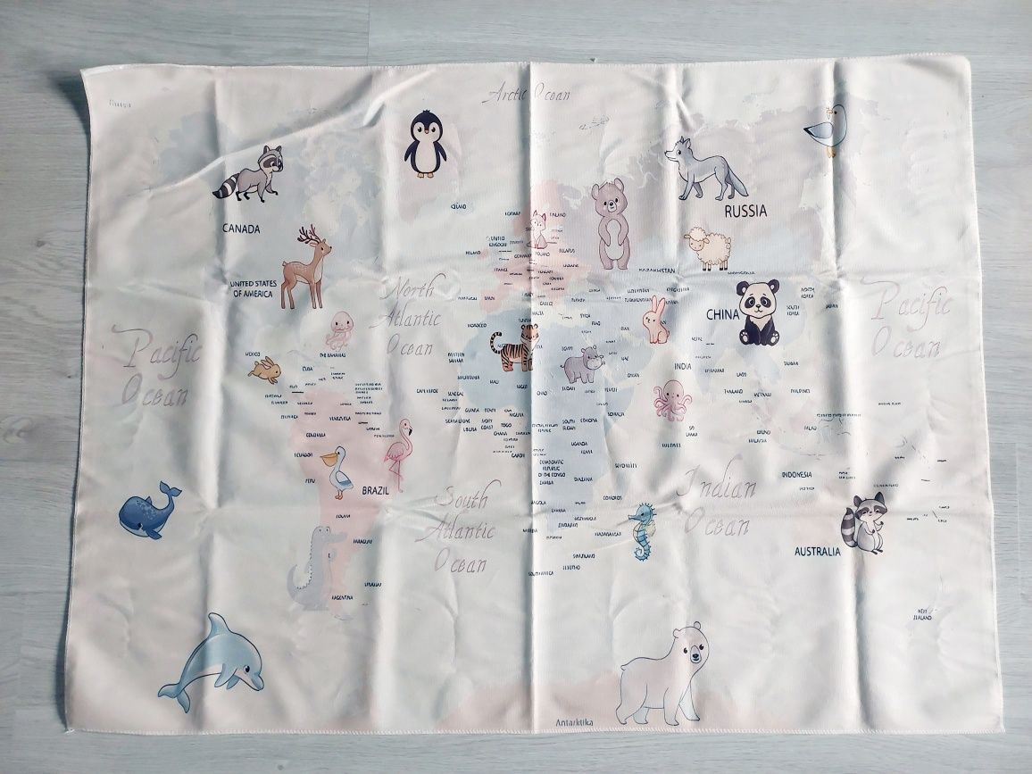 Mapa dekoracja na ścianę do pokoju dziecięcego zestaw komplet