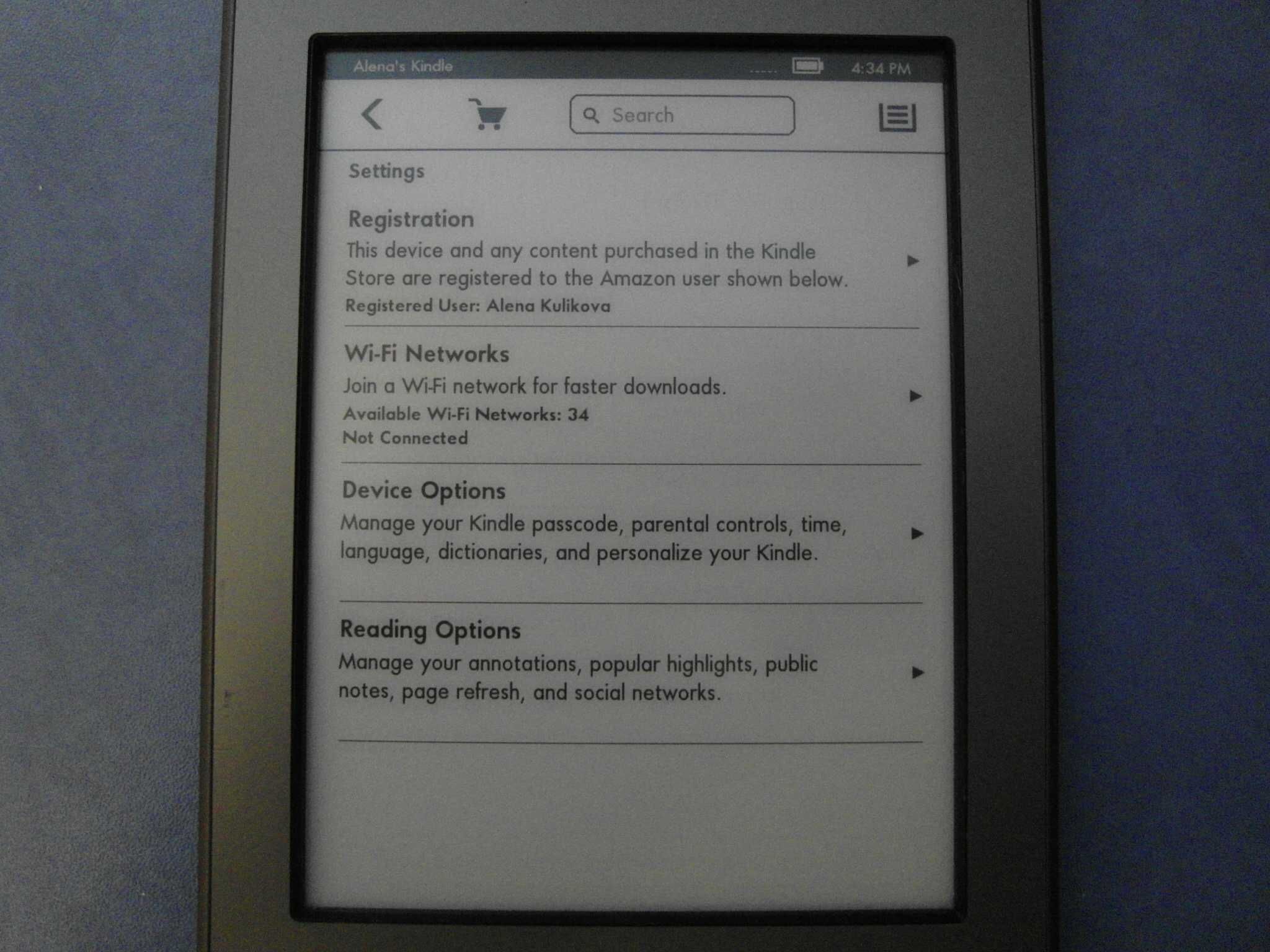 Сенсорна Amazon Kindle повністю робоча