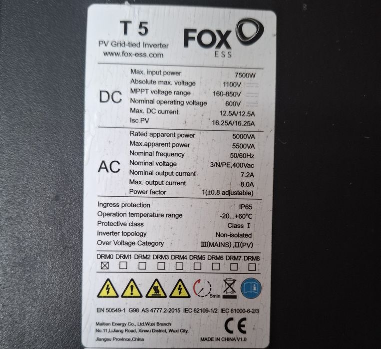 Falownik FOX ESS model T5