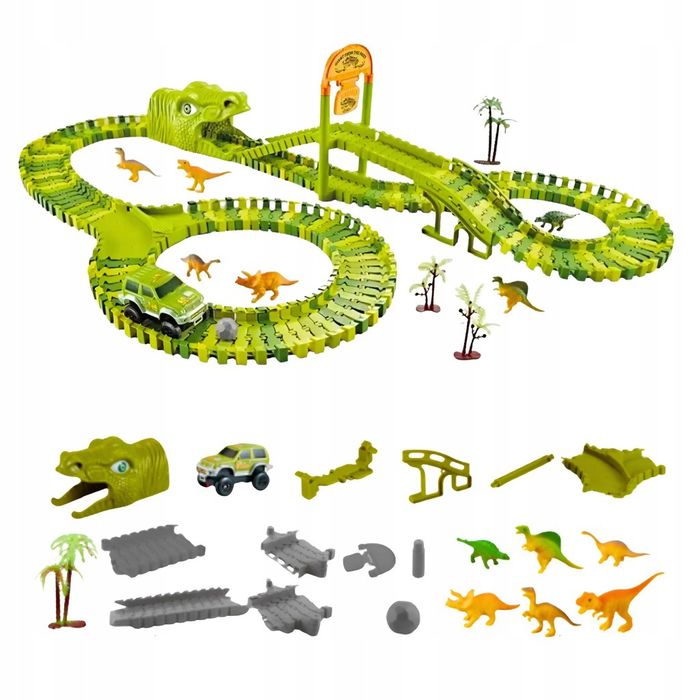 Tor wyścigowy DINOPARK XXL zestaw zabawki playmobil pet shop autko