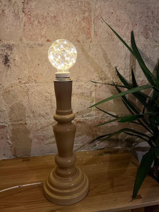 Lampa ceramiczna vintage wysoka ciężka PRL