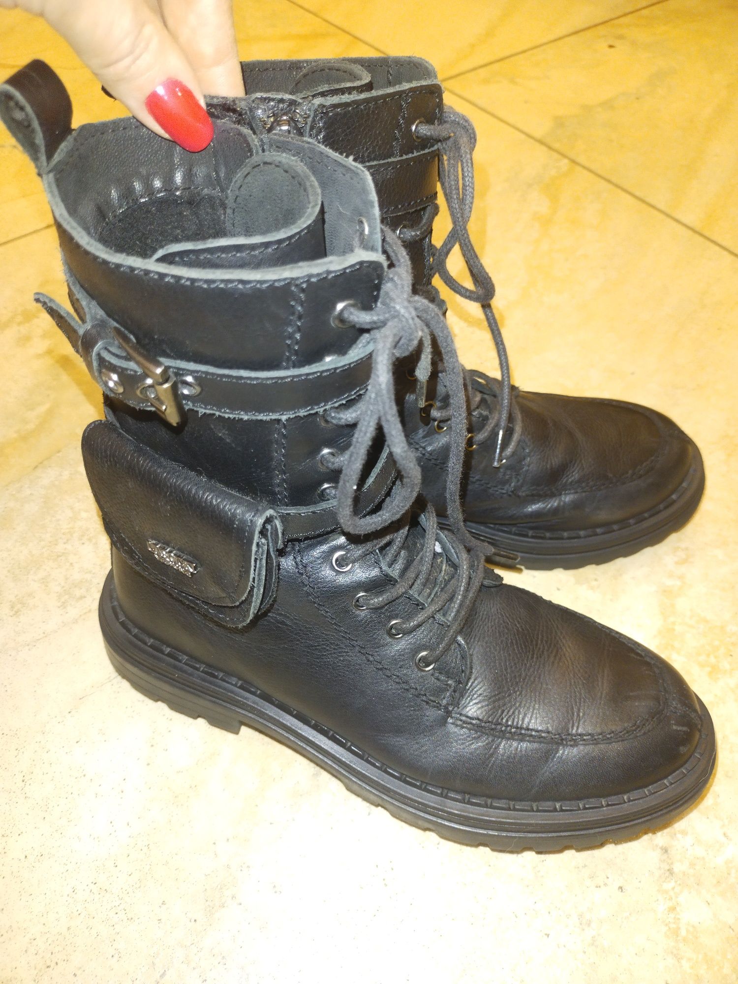 Kozaki oficerki buty zimowe dla dziewczynki Lasocki Young rozmiar 35