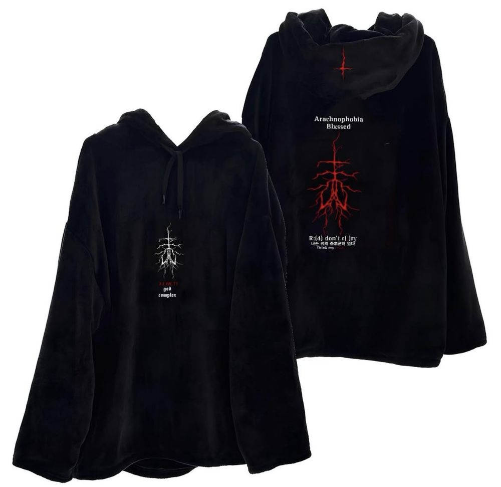 plush hoodie god complex arachnophobia.clo