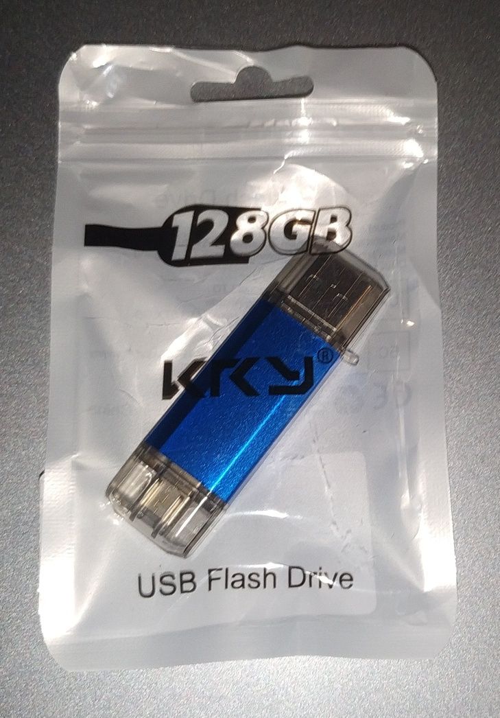 PenDrive OTG 2 em 1 USB Tipo C 128 Gb