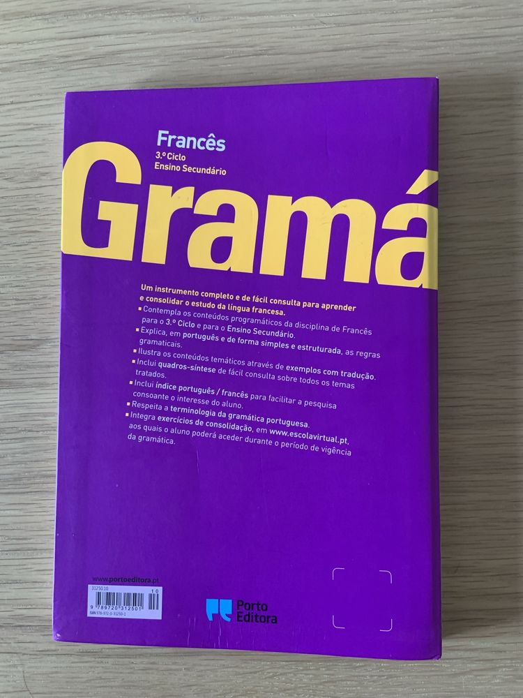 Gramática de Francês - 3.º ciclo e Ensino Secundário