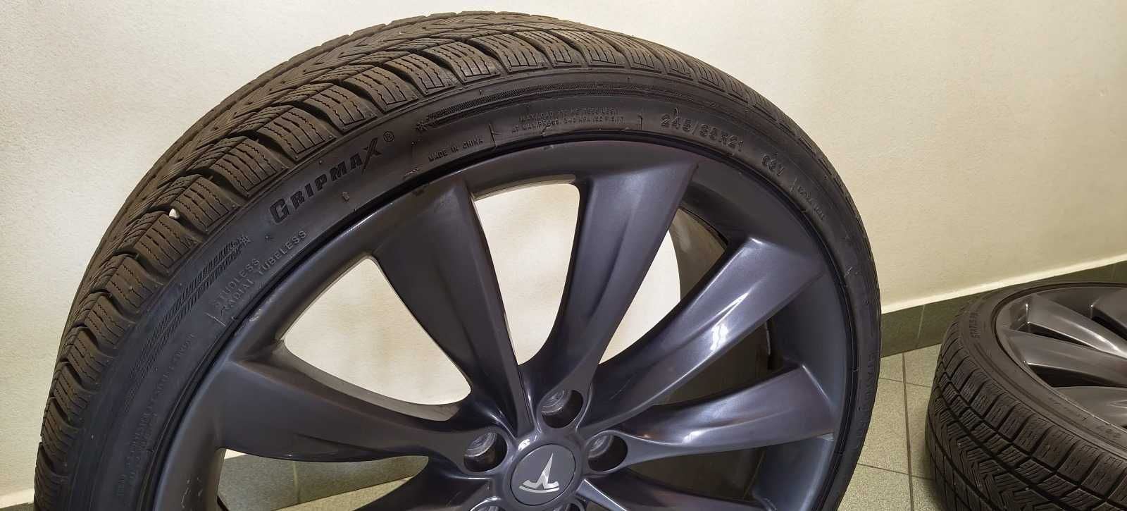 Sprzedam oryginalne alufelgi 21" do Tesli Model S z oponami zimowymi